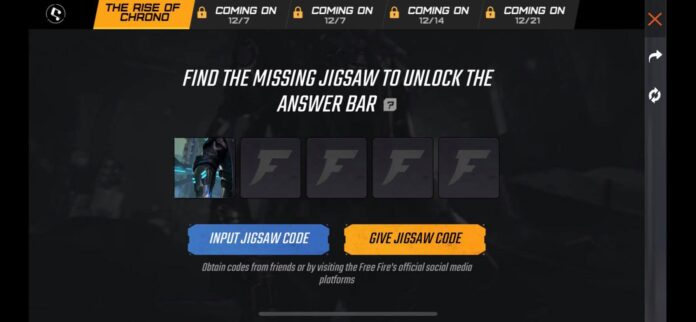 free fire jigsaw codes