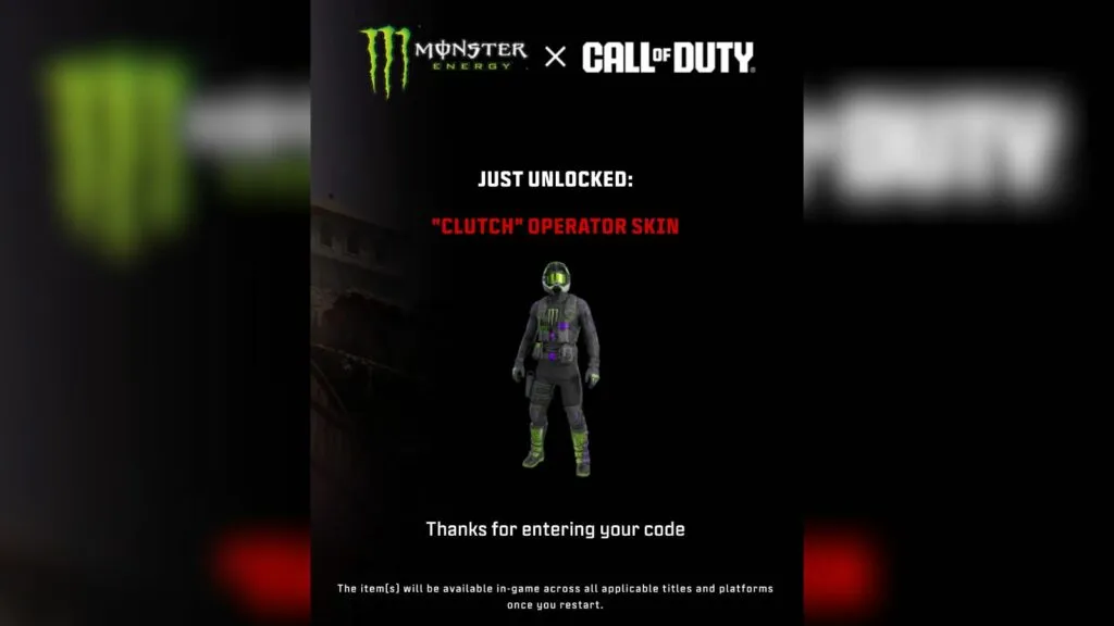 call of duty skin monster bo6