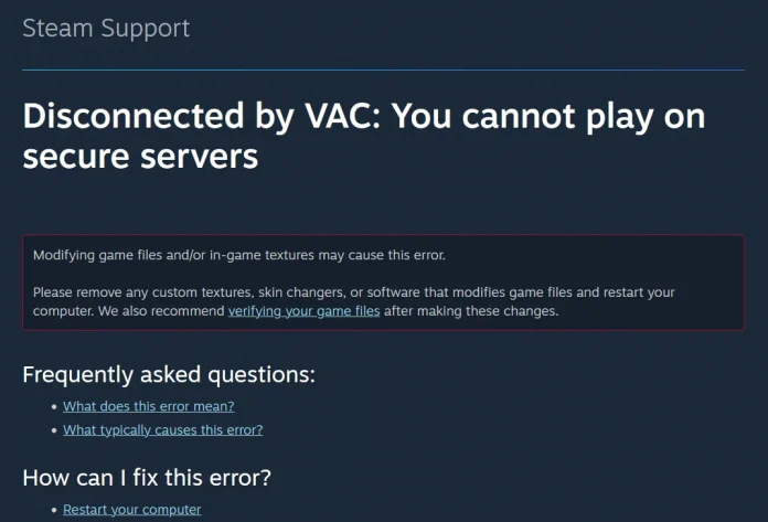 Disconnected by VAC