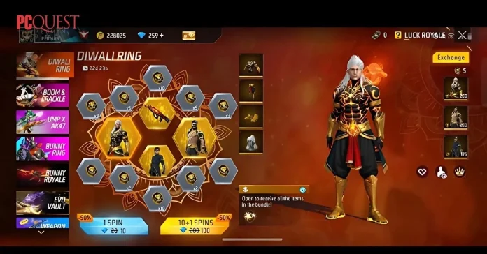 Free Fire MAX Diwali Ring Event