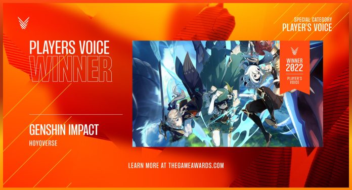 Genshin Impact leads the race yet again, competing for a historic third consecutive win at TGA 2024 Players' Voice Award.