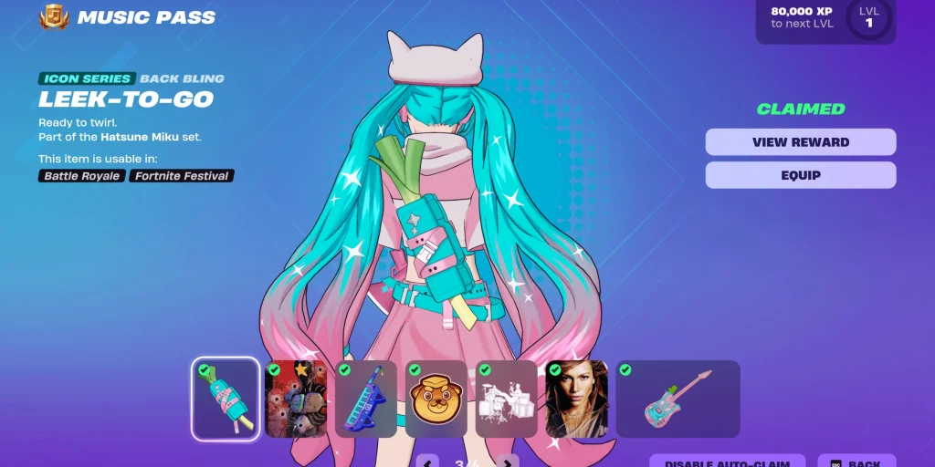 Hatsune Miku Skins in Fortnite