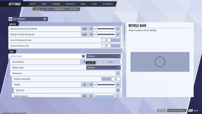 How To Change Crosshair in Marvel Rivals