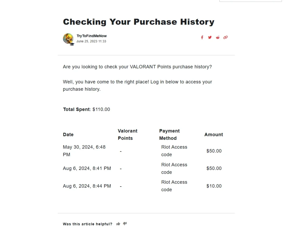 How To Check Your Valorant Purchase History