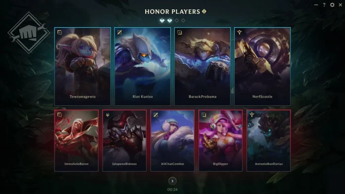 League of Legends honor system