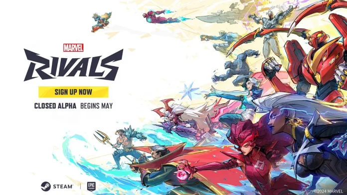 Marvel Rivals closed alpha rewards showcase with Galacta's Quest, Scarlet Witch skin, and Dawn of Legends title