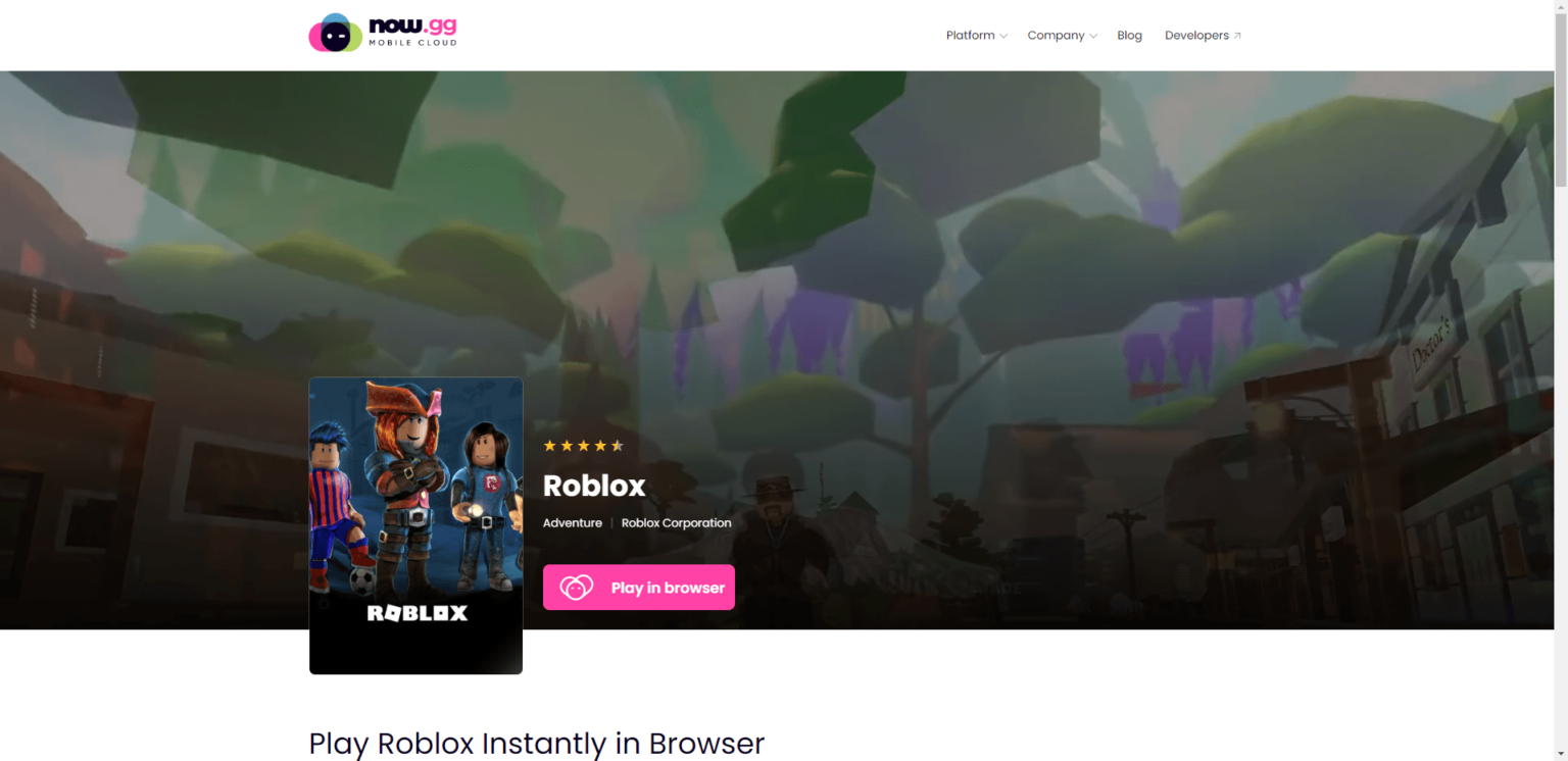 how to play roblox without downloading it