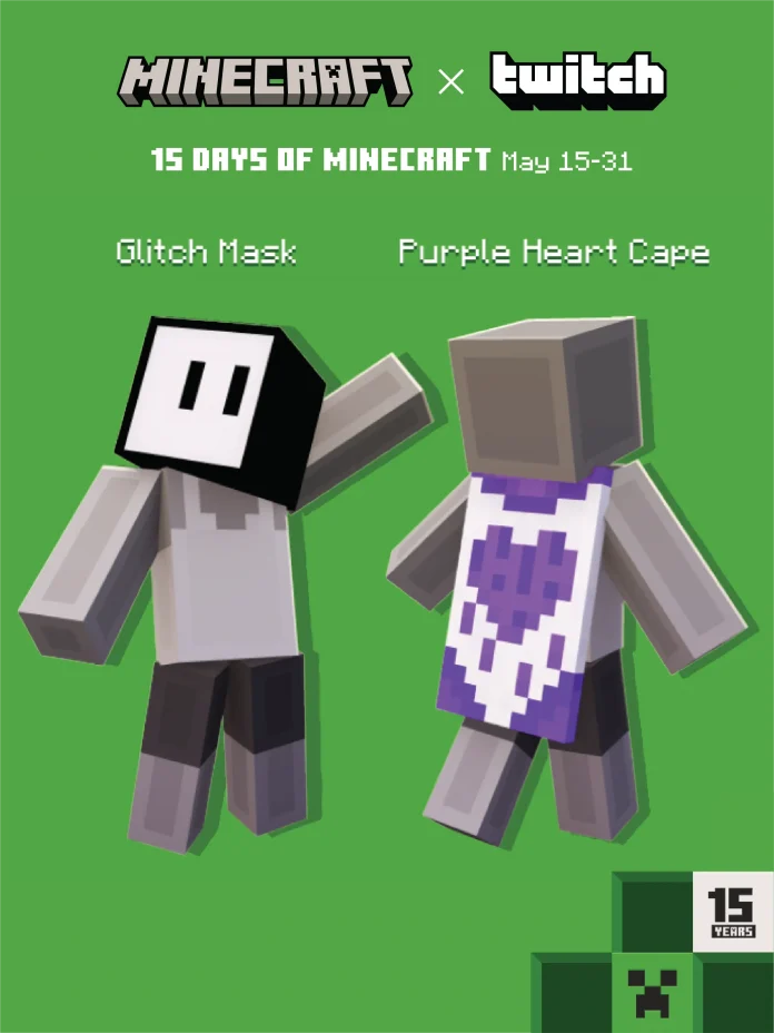 Minecraft 15th Birthday Celebration Twitch Cape