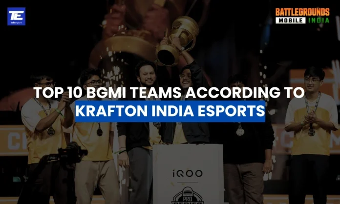 Top 10 BGMI Teams According to Krafton India Esports: Team X Spark Leads