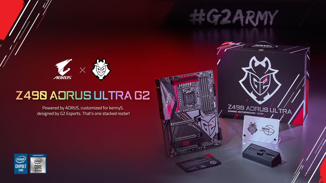 Gigabyte Teams Up with G2 Esports for its New Z490 AORUS ULTRA G2 Motherboard