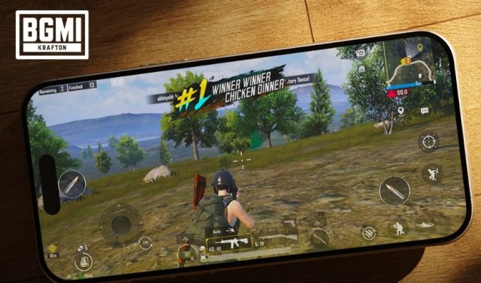 Screenshot of BGMI gameplay showcasing 120 FPS support on a high-end smartphone.