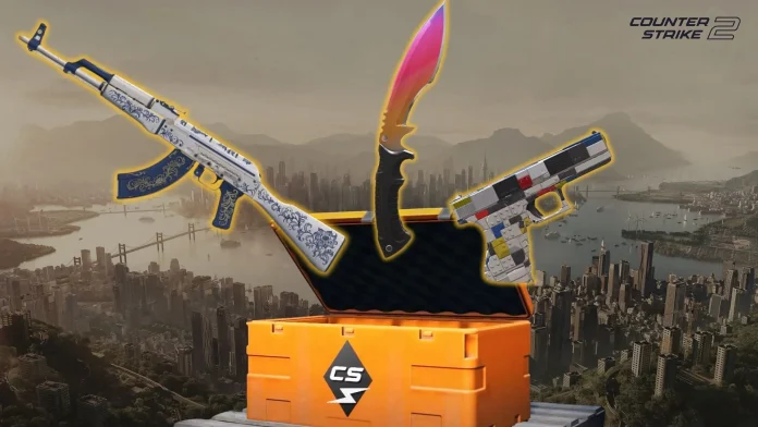 Screenshot of the CS2 Kilowatt Case with a variety of weapon skins displayed.