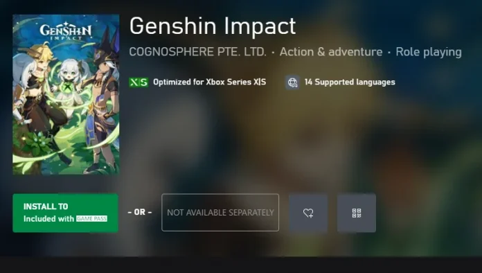 genshin impact xbox