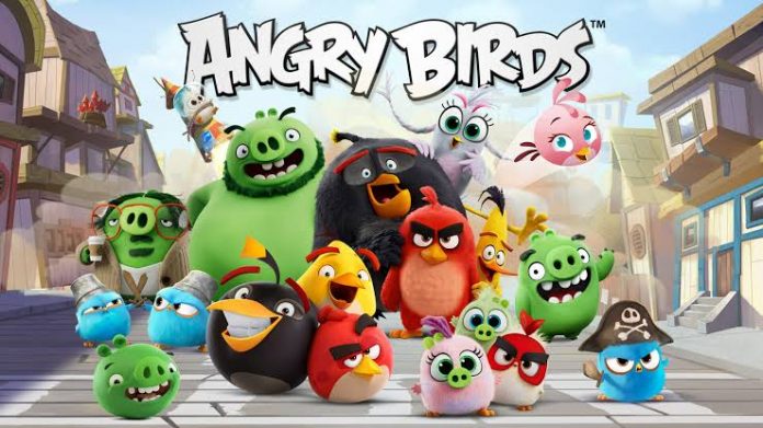 Angry Birds mobile game screenshot featuring 'Big Red' bird character