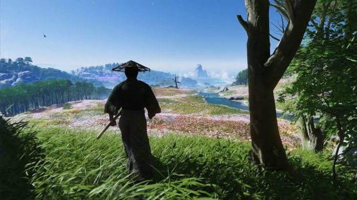 Ghost of Tsushima: Director's Cut gameplay on PC showing detailed graphics and intense action scenes