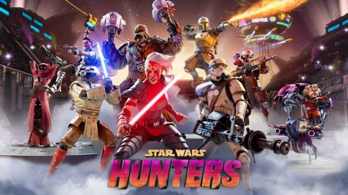 Screenshot of Star Wars: Hunters gameplay using a controller, showcasing the compatible controllers for enhanced gaming experience