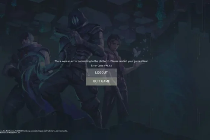 Valorant Error Code 62 is a common issue that many players encounter.