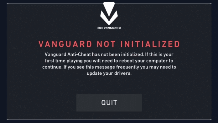 valorant vanguard not initialized